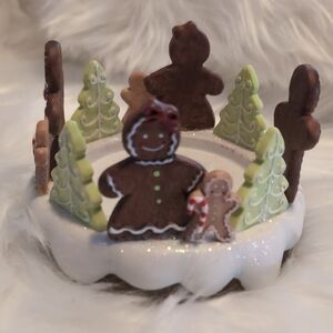 Gingerbread and Tree Holiday Candle Holder